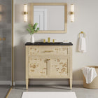 Modway Elysian 36" Wood Bathroom Vanity - Black/Burl-8" Centerset Holes