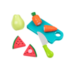 Battat Velcro Food in Basket-Chop it Up: The play foods’ fasteners come apart easily when your toddler “slices” through them