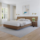 Nexera Panoramic Headboard - Queen Size - Walnut-Gives a contemporary look to your bedroom with its modern lines and trendy walnut finish