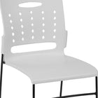 Flash Furniture HERCULES Series Sled Base Stack Chair with Air-Vent Back - White - 5 Pack-Perforated Back allows air circulation
