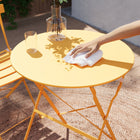 Lausaint Bistro Folding 3-Piece Patio Set - Yellow-9