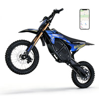 Gyrocopters DX1 Electric Dirt Bike for Adults - Speed upto 65 kmph - PAS Range upto 83 km - Peak 3000W - 14" - Blue-Feel the immediate surge of adrenaline with a high-performance motor pushing out a massive 3000W of Peak Motor Power