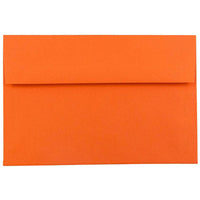 JAM Paper A7 Coloured Invitation Envelopes - 5.25 x 7.25 - Orange Recycled - 50 Pack-Envelope Features: Straight flap gum closure, high quality Smooth paper finish, 30% recycled