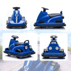 Qaba 6V Electric Bumper Car for Kids with 360 Degree Spin and Dual Motors - Blue-Soft start feature provides gentle acceleration for a safer ride 