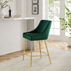 Modway Discern Performance Velvet Counter Stool - Green-Performance Velvet Upholstery