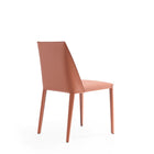 Manhattan Comfort Paris 18" Modern Faux Leather Upholstered Dining Chair - Clay - Set of 4-20.87" L x 23" W x 31.5" H