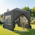 Outsunny 8.2 ft W x 8.2 ft L Pop Up Canopy Tent with Sidewalls - Instant Canopy-Includes four removable sidewalls with windows and doors for flexible layouts