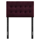 Modway Emily Stain-Resistant Performance Velvet Twin Size Headboard - Mulberry-Seven Mounting Positions
