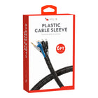 Helix 6' Plastic Cable Management Sleeve - Black-Keeps your cables neat and organized