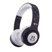 Planet Buddies Kids Wireless Headphones - Black/White (Panda)-Kids On-Ear Wireless Headphones