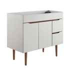Modway Harvest 36" Bathroom Vanity Cabinet - Grey/Walnut-Sink Basin Not Included