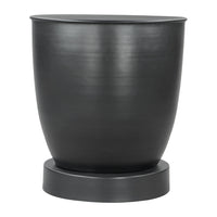 Zuo Baku Side Table - Black-Powder Coated Iron round shape tabletop