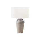 Monarch Specialties 28" H Transitional Table Lamp - Grey Ceramic / Ivory / Cream Shade-This elegant, 28"h table lamp features a high quality grey ceramic base with handles on top of the textured, aged finish, making it a stylish and fashionable accent for your living room, bedroom, or home office decor