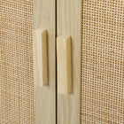 HOMCOM Boho 46.9" L Sideboard - Oak-Anti-tip device enhances safety by securing against tipping