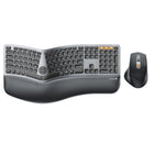 ProtoArc Plus Ergonomic Keyboard Mouse Combo-Full-size Ergonomic Design: The wireless ergonomic keyboard features with full size layout, curved and split keyframe design, which helps to position your wrist and forearm in a more natural, relaxed posture