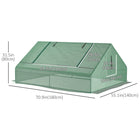 Outsunny 71" x 55" x 32" Mini Greenhouse with 2 Large Windows & Ground Nails-Offer beneficial living conditions to various plants for quick and healthy growth  