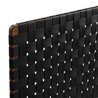 Modway Sparta Weave Vegan Leather Twin Headboard - Walnut Black-Assembly Required