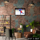 Adam Fox New York Rangers - Framed Canvas - 31" x 22"-Officially licensed by the NHL and NHLPA