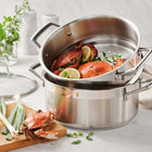 Tramontina 5 Qt Stainless Steel Steamer Set - Induction-Ready-Oven-safe up to oven-safe up to 500Â°F / 260Â°C without the glass lid, and up to 350Â°F / 176Â°C with the lid