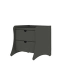 Manhattan Comfort Coney 19.68" Mid-Century Modern Nightstand 2-Piece Set - Grey-18.3" L x 19.68" W x 19.68" H