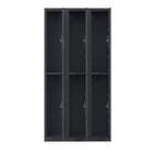 Ceha RH Series 2-Tier Locker with Louver Vents and Recessed handle - Bank of 3 - Graphite Grey-Ideal for gyms, schools, industrial facilities, and employee change rooms