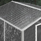 Outsunny Outdoor Storage Shed Garden Shed with Lock - 8' x 7' - Dark Grey-Robust galvanized steel frame resistant to rust 