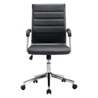 Zuo Liderato Office Chair - Black-Plush and durable faux leather fabric