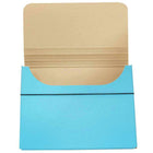 JAM Paper Thick Portfolio File Carrying Case with Elastic Band - 10 x 1 1/4 x 13 1/4 - Sky Blue-Quantity: Sold Individually