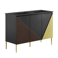 Modway Alchemist 48" Double Sink Bathroom Vanity - Black-Modern Bathroom Vanity