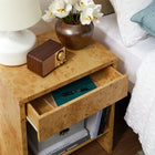 Modway Hudson 1-Drawer Burl Wood Nightstand With Shelf - Natural-Full-Glide Drawer