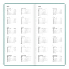 Letts of London 2027 Woodland Week to View Slim Size Planner - 5-7/8" x 3-1/8" - Green - Multilingual-Ribbon page marker / bookmark