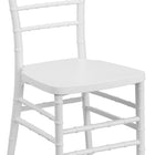 Flash Furniture HERCULES PREMIUM Series Resin Stacking Chiavari Chair - White-One-Piece frame designed without use of screws