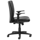 Nightingale EC1 Series Mid Back Conference Chair - Black-Fixed height arm rest