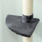 PawHut 8.5' Cat Climbing Tree 5-Tier Activity Center - Dark Grey-Adjustable height from 90.6" -102.4" H 
