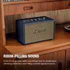 Marshall Acton III Bluetooth Wireless Speaker - Midnight Blue-Pair, play and turn it up: Acton III is straight to business, so you can just pair and play without the hassle of a complex set-up. You’ll find everything you need right there on the unit, including the Bluetooth pairing button, power switch, bass and treble controls and the control knob so you can easily control your music without ever picking up your device. Acton III is good to go the moment the mood for music takes you