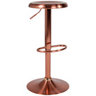 Flash Furniture Madrid Series Adjustable Height Retro Barstool - Rose Gold Finish-Backless Design