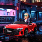 Aosom 12V Audi RS e-tron GT Kids Electric Ride-On Car with Remote Control - Red-Separate horn and music buttons on the steering wheel for loud and clear audio 