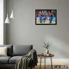 2025 Oilers Celebration 2025 Playoffs - Framed Canvas - 31" x 22"-Ready to hang - arrives fully assembled