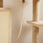 PawHut 52" Cat Tree with Scratching Posts, Bed and Condo - Beige-Anti-tip kit included for improved safety and stability 