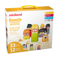 Miniland Educational Family Diversity Blocks-Social and Emotional Learning toy