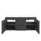 Modway Render 48" Wall-Mount Bathroom Vanity - Charcoal/White-8