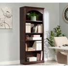 Sauder Arch 5-Shelf Bookcase - Select Cherry-Adjustable shelving: Three adjustable shelves for flexible storage options. Each adjustable shelf has a maximum weight capacity of 25 lb