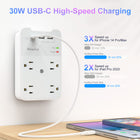ShoppingAll Huntkey Multi Plug Outlet Extender Surge Protector Splitter with 4 Outlets and 3 USB Ports - 2 Pack-Built-in protection helps shield electronics from voltage spikes, overloads, and common electrical faults