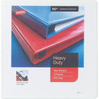 Staples Heavy-Duty View Binder with D-Rings - 2" - White-Back-mounted rings allow pages to lie flat