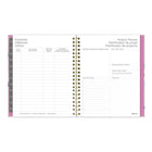 Blueline 2026 Lavender Floral Weekly/Monthly Planner with Monthly Tabs - 11'' x 8-1/2'' - Trilingual-Monthly laminated tabs