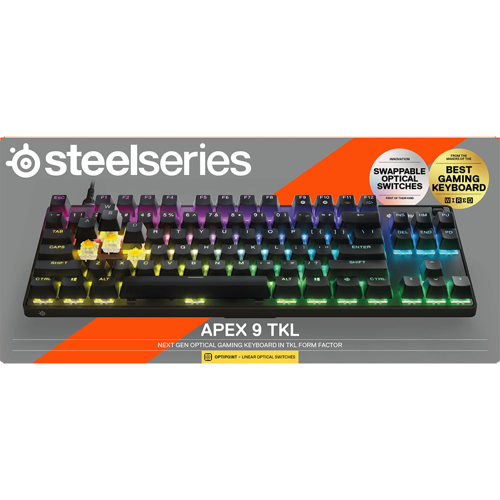 SteelSeries - Apex 9 TKL Wired Optical OptiPoint Gaming Keyboard