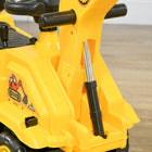 HOMCOM 3-in-1 Kids Ride-On Excavator - Yellow-Gear lever creates a realistic and engaging play experience 