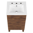 Modway Render 18" Bathroom Vanity Cabinet - Walnut/White-8