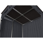 Suncast Modernist Storage Shed - 6' x 5' - Cyberspace/Dove Grey-Functional vents for air circulation.