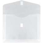 JAM Paper Plastic Envelopes with VELCRO Brand Closure, 2 Expansion, Letter Booklet, 9.75 x 13, Clear Poly, 12 Pack (218V2CL)-Size: 9-3/4" x 13"